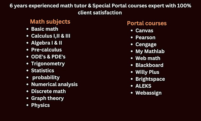 Gig Preview - Tutor calculus math statistics economics