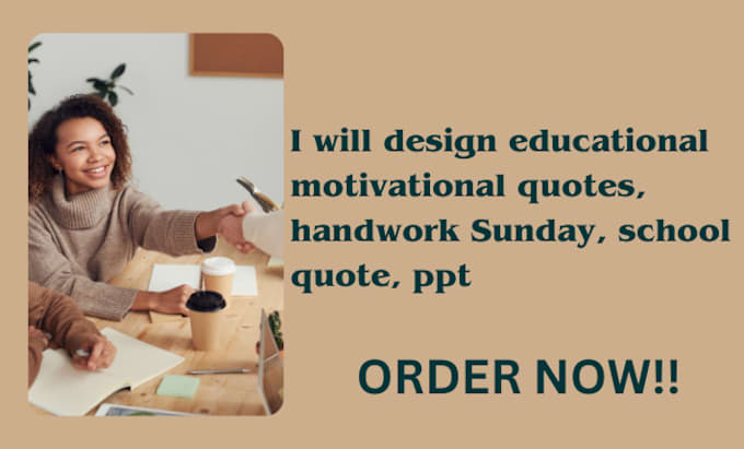 Gig Preview - Design educational motivational quotes, handwork sunday, school quote, ppt