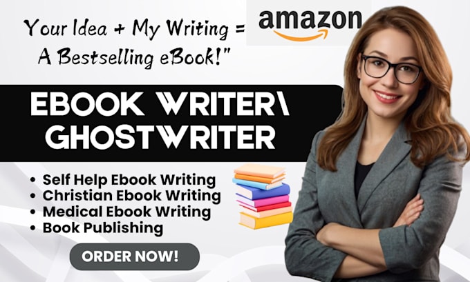 Gig Preview - Ghostwrite 30k christian, medical, self help amazon KDP books as an ebook writer