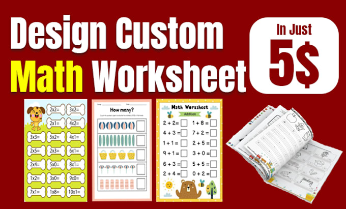 Gig Preview - Design custom maths worksheets for you