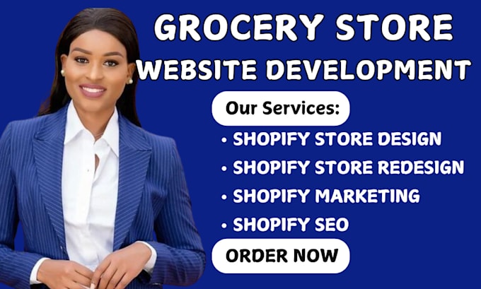 Gig Preview - Design responsive grocery shopify store grocery website bevarages shopify store