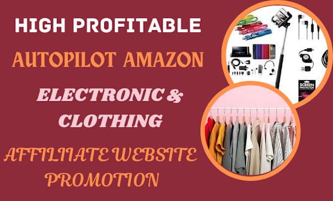 Gig Preview - Promote electronics and clothing amazon affiliate website for passive income