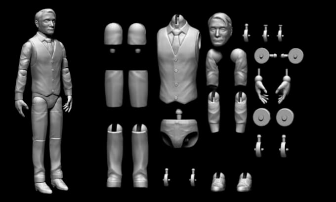 Gig Preview - Sculpt printable 3d ball jointed doll 3d articulated model 3d flexi 3d toy