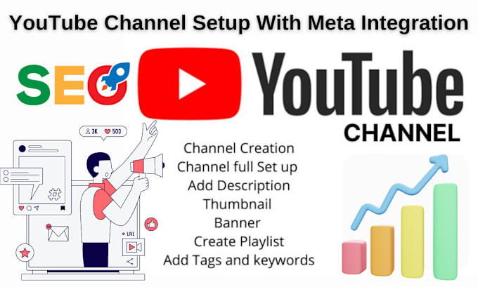 Gig Preview - Make your youtube channel successful with meta integration and ai powered SEO