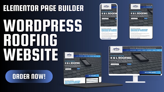 Gig Preview - Wordpress roofing website roofing repair website wordpress construction website