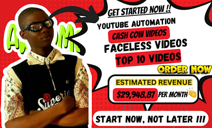 Gig Preview - Create automated cash cow, cash cow videos, cash cow youtube, cash cow channel