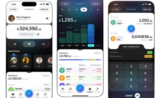 Gig Preview - Crypto exchange app, crypto wallet app, crypto wallet, crypto exchange website