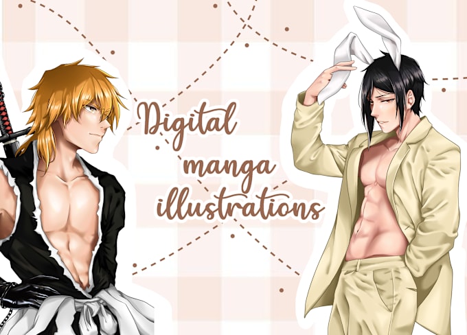 Gig Preview - Draw digital manga illustrations