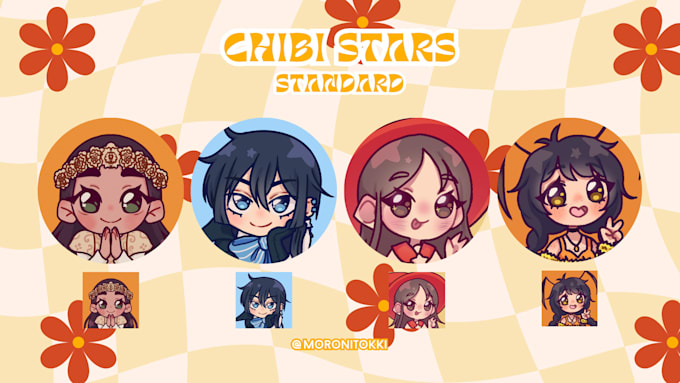 Gig Preview - Draw you a chibi stars icon, a cute profile picture