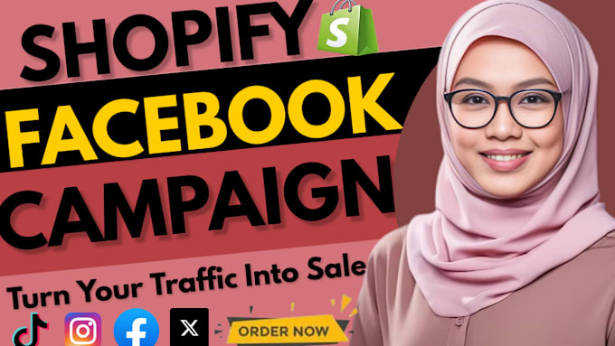 Gig Preview - Setup shopify facebook ads campaign, ads, fb or tiktok ads campaign