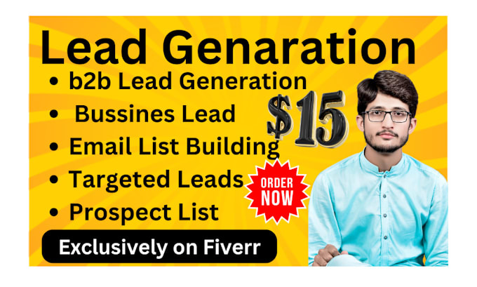 Gig Preview - Do do highly targeted b2b lead generation , email list building for your work