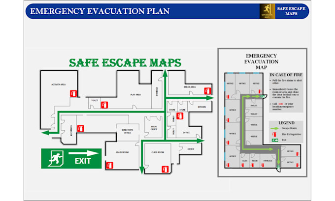 Gig Preview - Design a fire emergency evacuation plan for buildings