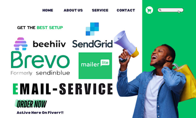 Gig Preview - Setup brevo sendgrid mailerlite aweber beehiiv email service email newsletter