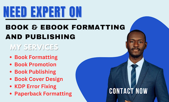 Gig Preview - Do book design, editing, formatting, publishing, amazon kdp