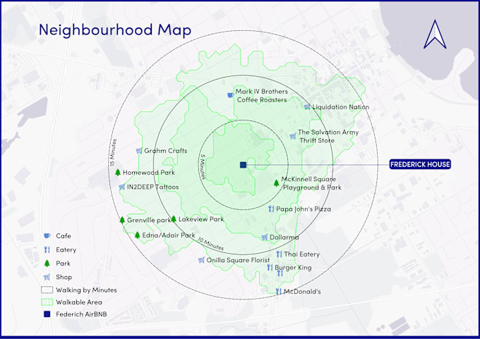 Gig Preview - Create a custom map for your airbnb guest