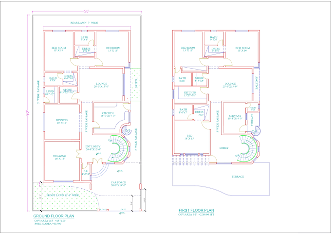 Gig Preview - Create architecture 2d floor plan in autocad