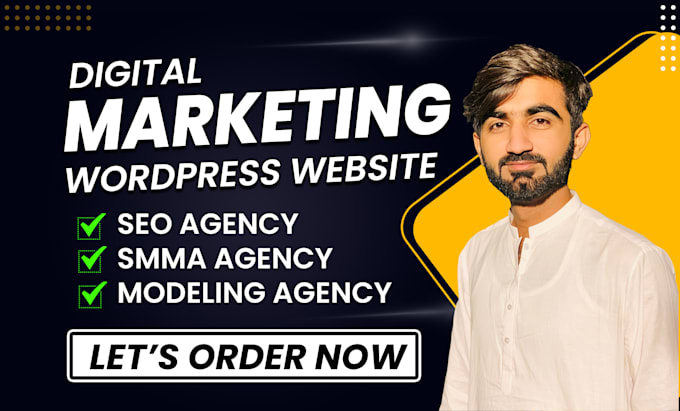 Gig Preview - Design your digital marketing agency website, smma agency website