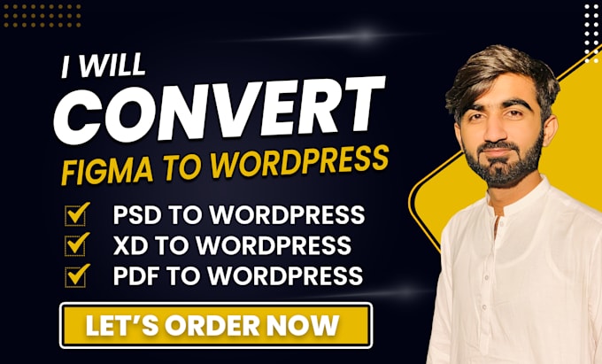 Gig Preview - Convert figma to wordpress, xd to wordpress elementor, figma to elementor