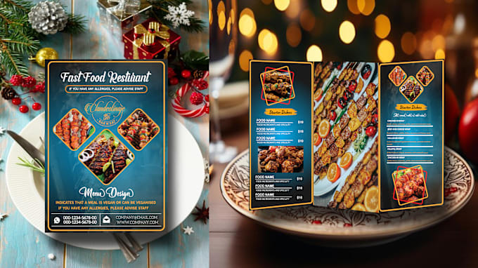 Gig Preview - Craft attractive food menu, restaurant menu, brochure design