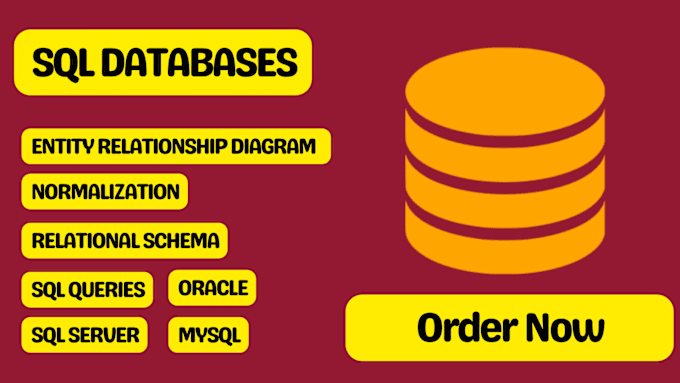 Gig Preview - Do  database erd sql database mysql queries oracle tasks