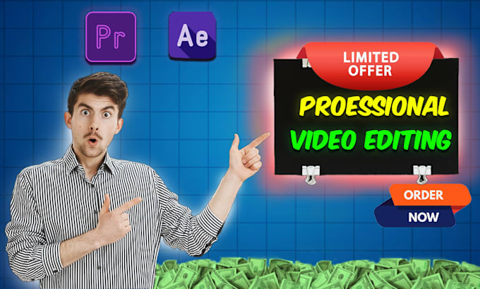 Bestseller - do professional video editing for youtube within 24h