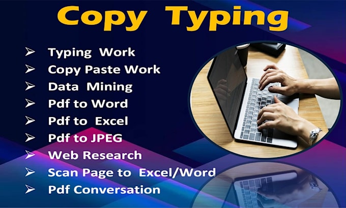 Gig Preview - Do fast english typing of pdf, ms word ,images, pdf  to word