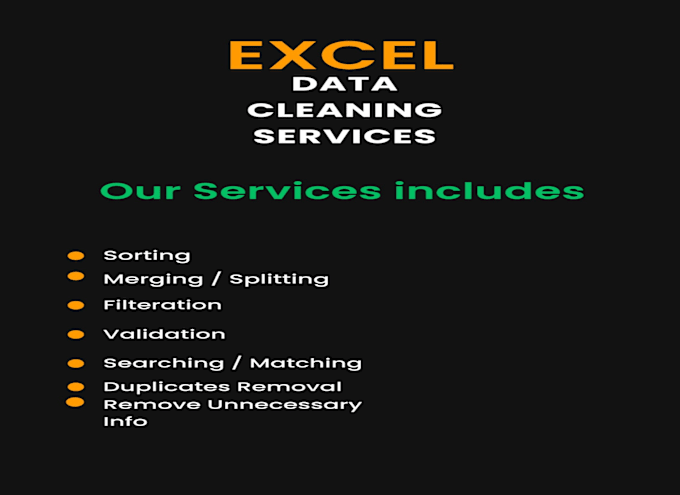 Gig Preview - Do excel data cleaning