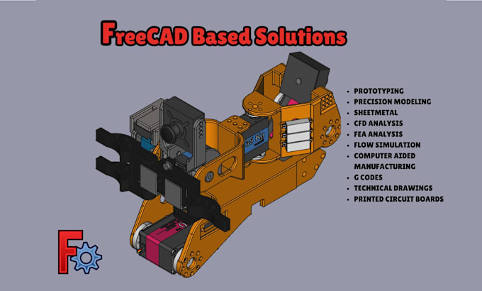 Gig Preview - Offer cad, cam and simulation services with open access freecad plus tutorials