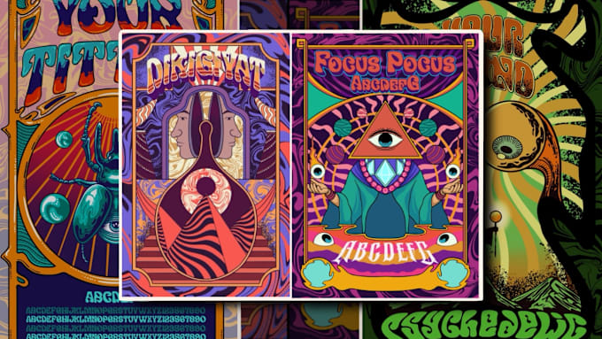 Gig Preview - Create colorful psychedelic and trippy style illustration