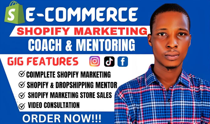 Gig Preview - Be shopify dropshipping marketing consultant, ecommerce shopify marketing mentor