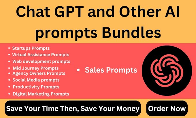 Gig Preview - Provide chat gpt prompts mega bundle for ai excellence and bonus prompts