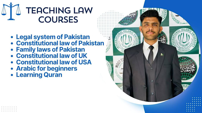 Gig Preview - Teaching  various law courses