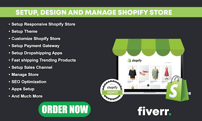 Gig Preview - Create stunning shopify dropshipping store shopify website