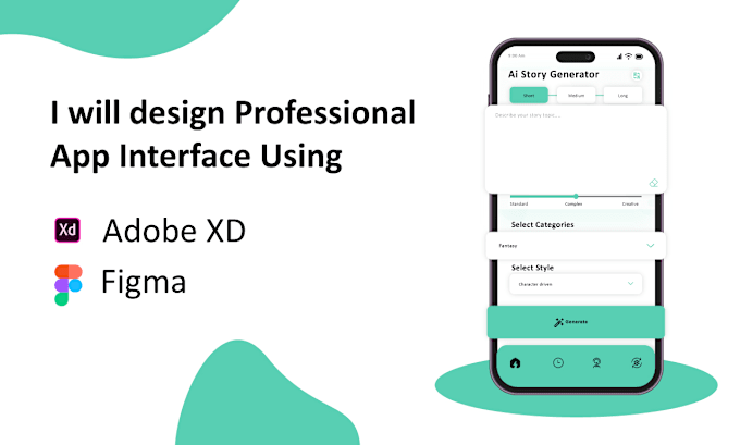 Gig Preview - Design mobile apps and websites using figma and xd