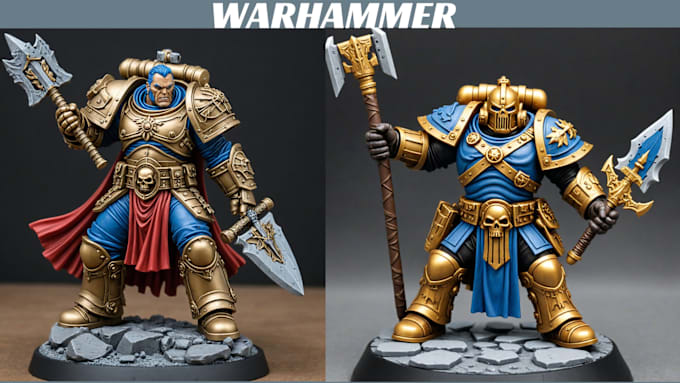 Gig Preview - 3d warhammer40k, 3d miniature painting, 3d terrain, 3d toy, action figure dnd