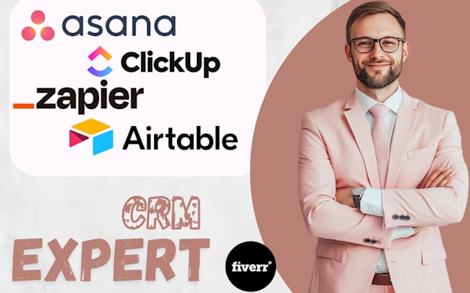 Gig Preview - Setup monday crm asana trello clickup airtable notion basecamp zapier agile crm