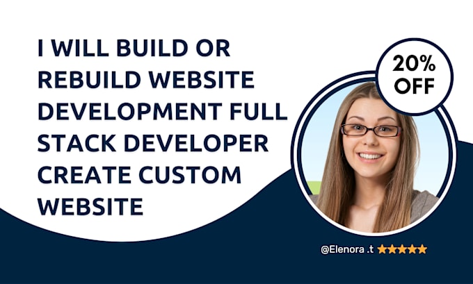 Gig Preview - Or rebuild website development full stack developer create custom website