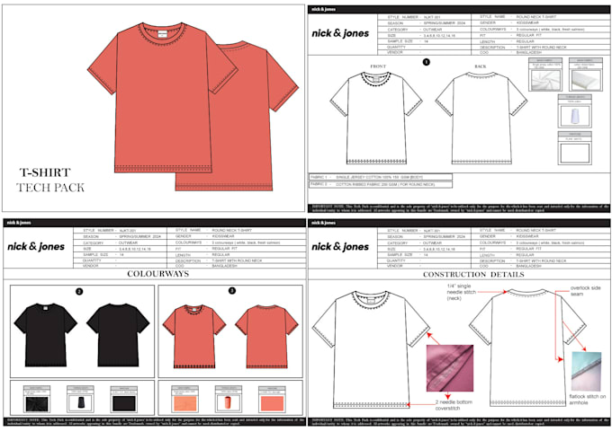 Gig Preview - Design t shirt tech pack