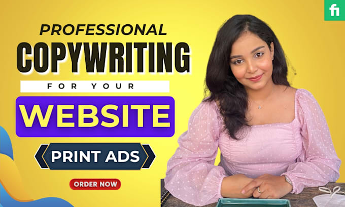 Gig Preview - Do professional copywriting for your website or print ad