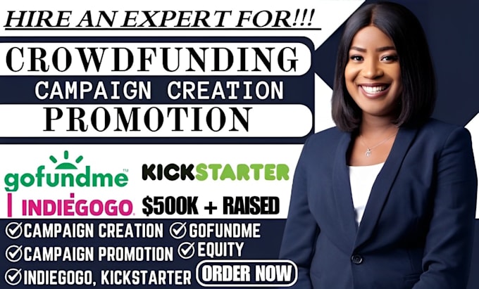 Gig Preview - Do crowdfunding campaign promotion for kickstarter indiegogo gofundme campaign