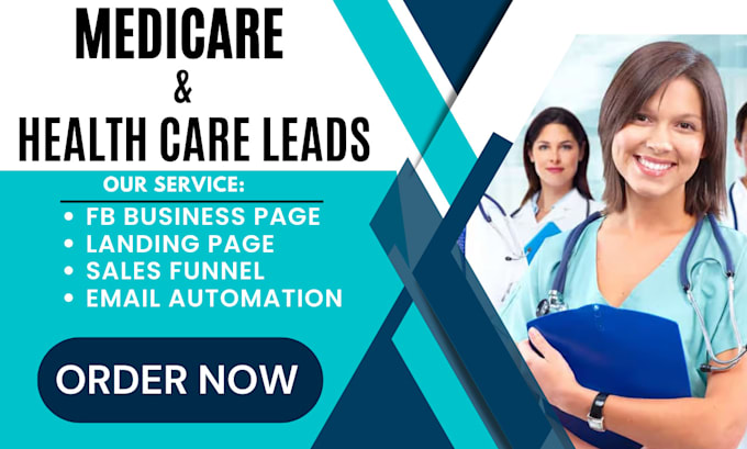 Gig Preview - Generate medicare leads health care leads via facebook ads medicare landing page