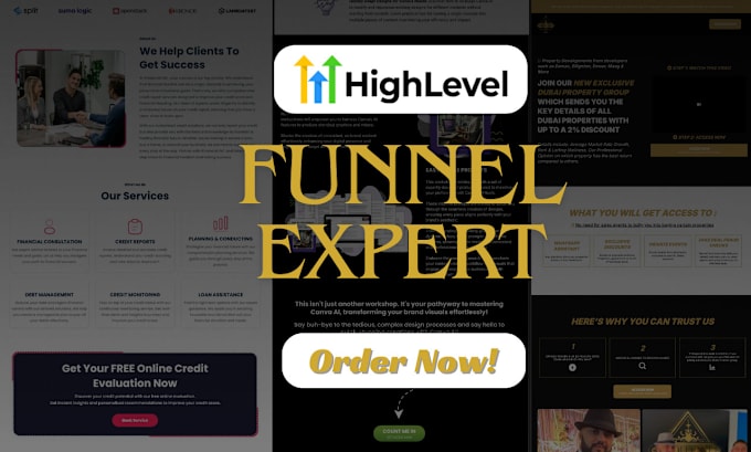 Bestseller - make gohighlevel funnel website landing page funnel