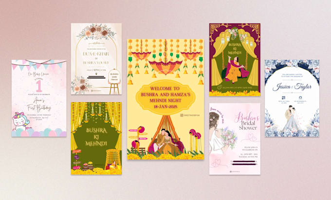 Bestseller - design invitation, baby shower, wedding, party, and greeting