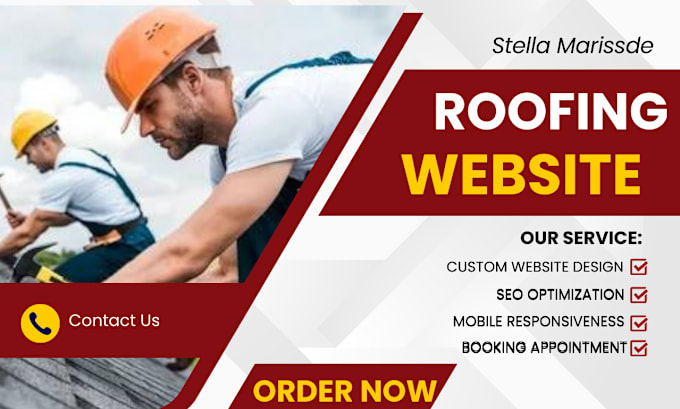 Gig Preview - Design modern roofing website, roofing removal website,roofing wordpress website