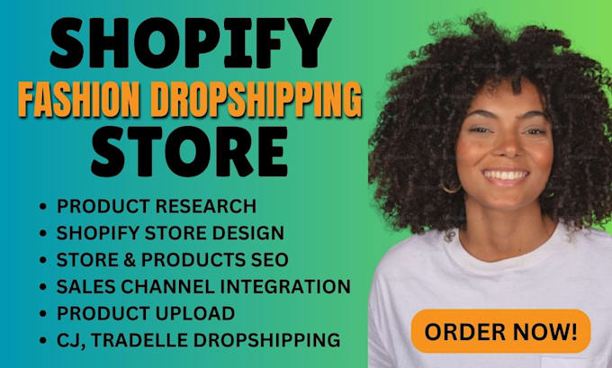 Gig Preview - Design tradelle shopify store, shopify dropshipping store, clothing store