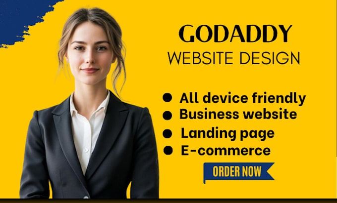 Gig Preview - Create godaddy website design, godaddy website redesign and godaddy ecommerce