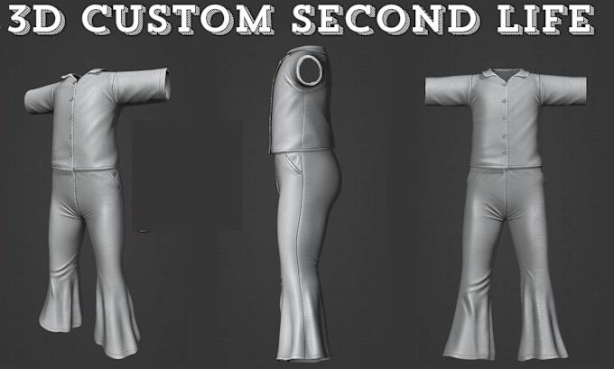 Gig Preview - Second life 3d clothing, 3d realistic clothing fashion 3d design vrchat rigging