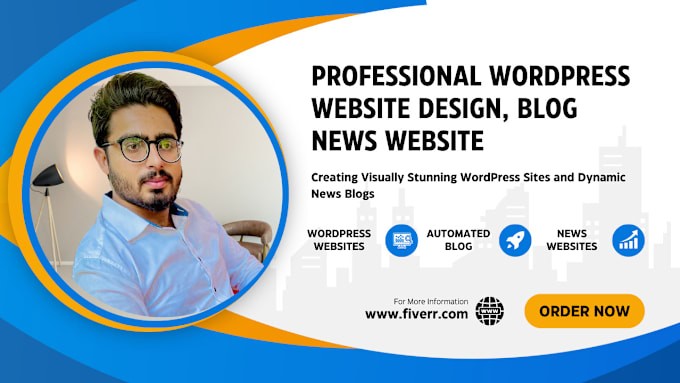 Gig Preview - Develop professional wordpress website design blog website