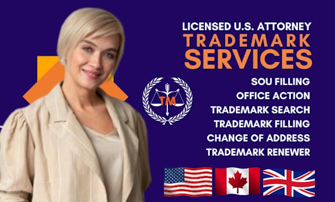 Gig Preview - Be US trademark attorney for trademark registration, filing, renewal for amazon