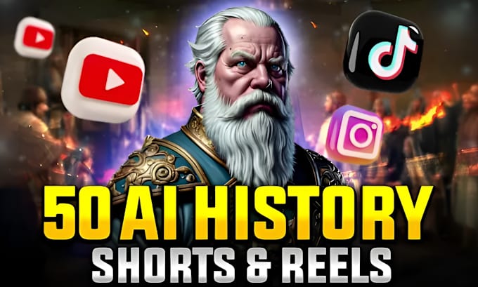 Gig Preview - Discover history with ai custom history shorts